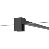 Fortifura Galeria Douchecabine - 80x120x200cm - scharnieren - deurgreep - stabilisatiestang - vlak - helder veiligheidsglas - Geborsteld gunmetal PVD (Antraciet) SW1122547/SW1122563/SW797907/SW797917