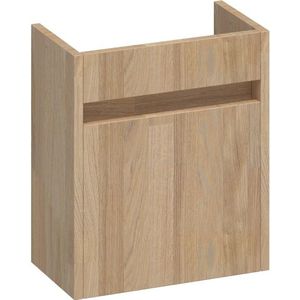 BRAUER Nexxt Fonteinonderkast - 40x45x22cm - 1 linksdraaiende deur - greep - hout - grey oak FO-NXLGO