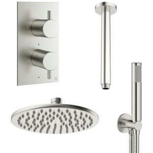 Crosswater MPRO Regendoucheset inbouw - 20cm hoofddouche - plafondarm - staafhanddouche - RVS sw31378/sw104498/sw104806/sw385373/sw385437/