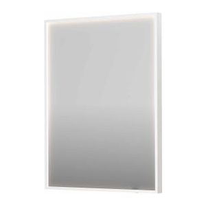 INK SP19 spiegel - 60x4x80cm rechthoek in stalen kader incl dir LED - verwarming - color changing - dimbaar en schakelaar - mat wit 8409026