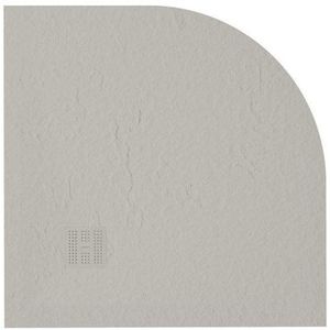 ZEZA Grade douchevloer - 80x80cm - antislip - antibacterieel - mineraalmarmer - kwartrond - mat new pearl (beige) 400000000000009468