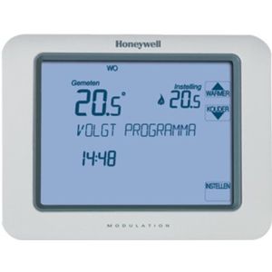 Honeywell Chronotherm klokthermostaat touch modulation met touchescreenbediening 7 31°C powerstealing zonder batterij wit TH8210M1003