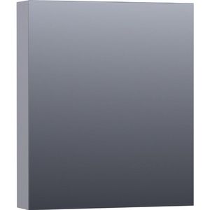 BRAUER Plain Spiegelkast - 60x70x15cm - 1 linksdraaiende spiegeldeur - MDF - mat grijs SK-PL60LMG