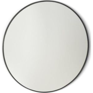 Blinq Tutto spiegel rond 40 cm. mat zwart