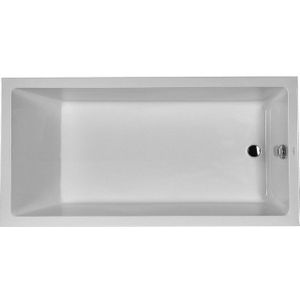 Duravit Starck 1 bad acryl rechthoekig met overloop met 1 rugsteun 180x90x46cm inbouw wit 700050000000000