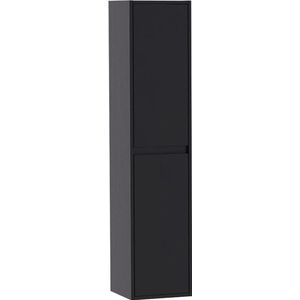 Saniclass Nexxt Badkamerkast - 160x35x35cm - 2 greep - loze links/rechtsdraaiende deuren - MFC - black wood 7611