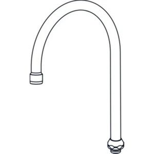 Ideal Standard Uitloop sanitairkranen H18cm met draaibare uitloop Messing Chroom glans B960181AA