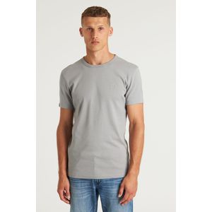 CHASIN' - Shirt - Grijs - Jersey - Ronde Hals - Kwartmouw