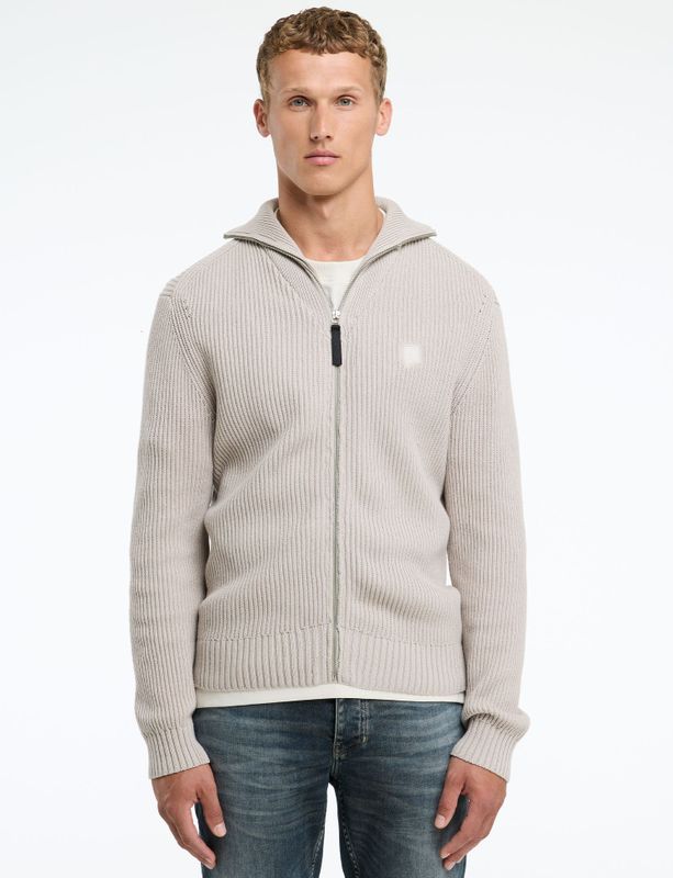 Truien Oliver Full Zip - Lichtgrijs - Heren