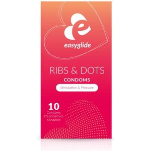 EasyGlide - Ribs And Dots Condooms - 10 Stuks