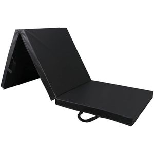 Sportmat Opvouwbaar - Zwart - 180 x 60 x 5 cm - Extra Dik - Opvouwbare Yogamat - Inklapbare Fitnessmat - Vloermat voor Yoga, Meditatie, Sport en Turnen - Turnmat