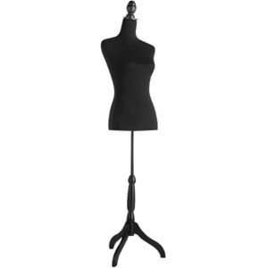 Etalagepop Vrouw - Zwart - Paspop Dames - Verstelbaar 134 tot 170 cm