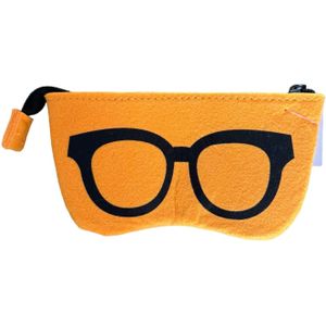 Brillenetui - Oranje - Vilt - Brillen etui - Bril Beschermer - Brillendoos - Brillenkoker - Brillenhoes