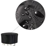 Tuinmeubelhoes Rond Waterafstotend - 180 cm x 90 cm - Zwart - Beschermhoes voor je Tuinset - Tuinmeubelbeschermhoes