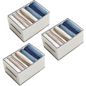 Kleding Organizer - Wit - 3 Stuks - Opberger voor Broeken, T-shirts, Overhemden en Topjes