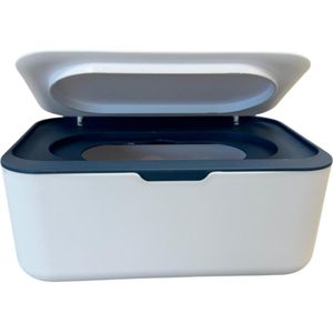 Billendoekjes Houder - Wit/Blauw - Billendoekjesdoos - Tissuedoos - Tissuebox - Billendoekjesbox