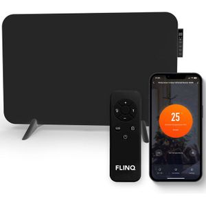 FlinQ - Slimme Infrarood Heater - Zwart - Energiezuinige Verwarming