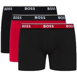 Hugo Boss Boxershorts Power 3-pack Rood-zwart