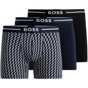 Hugo Boss Boxershorts Bold 3-pack Blauw-zwart