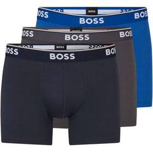 Hugo Boss Boxershorts Power 3-pack Blauw-blue-grijs