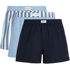 Tommy Hilfiger Woven Boxer 3-pack Blauw