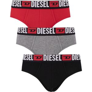 Diesel Herenslips Andre 3-pack Zwart-grijs-rood