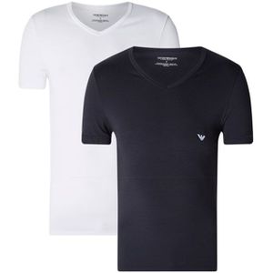 Armani T-shirts V-hals Core 2-pack Wit