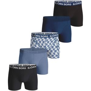 Bjorn Borg Boxershorts  5-pack Blauw Cotton Stretch