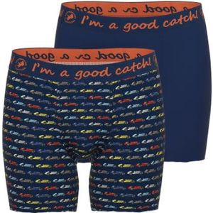 A Fish Named Fred Boxershorts 2-pack Blauw Cars