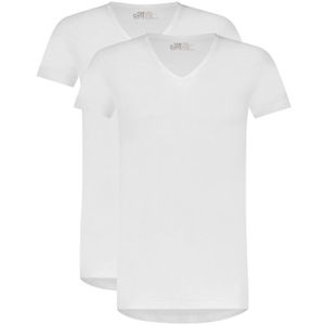 Ten Cate Organic T-shirt V-hals 2-pack Wit
