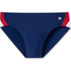 Schiesser Zwemslip Blauw - Rood