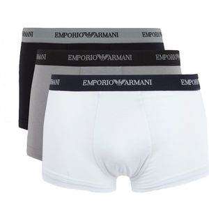 Armani Boxershorts Core 3-pack Wit-grijs-zwart