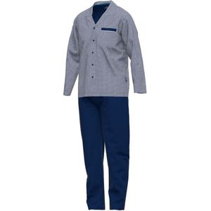 Gotzburg Doorknoop Pyjama Jersey Blauw