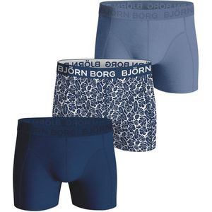 Bjorn Borg Boxershorts  3-pack Blue Cotton Stretch