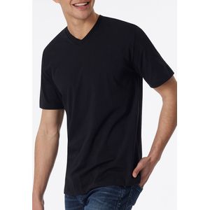 Schiesser American V-hals T-shirts 2-pack Zwart