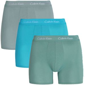 Calvin Klein Boxershorts Long 3-pack Blauw-groen