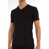 Claesens T-shirt V-hals Stretch 2-pack Zwart