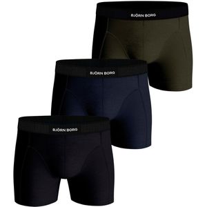 Bjorn Borg Boxershorts  3-pack Premium Cotton Zwart-blauw-groen