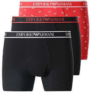 Armani Boxershorts 3-pack Rood-zwart