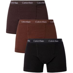 Calvin Klein Boxershorts 3-pack Zwart-bruin