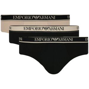 Armani Slips 3-pack Beige-zwart