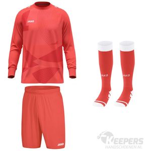 Jako - River Keeperstenue - Koraal Rood - Keeperset met Shirt, Short en Kousen