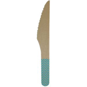 Houten Messen Turquoise 8st