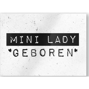 Wenskaart Mini Lady 15cm