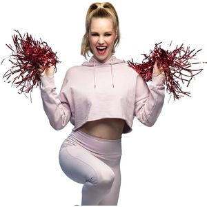 Rood Pompom Metallic 2st