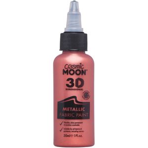 Cosmic Moon Metallic Fabric Paint Red 30ml