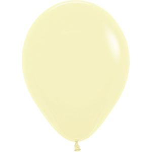 Ballonnen Pastel Matte Yellow 25cm 100st