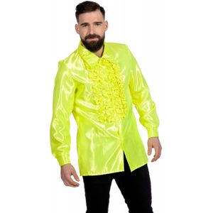 Disco Blouse Ruches Lime Groen