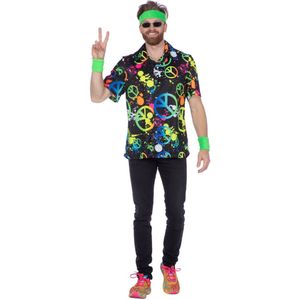 Hippie 60S Blouse Heren Neon