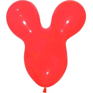 Ballonnen Mouse Head Red 25st